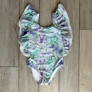 Janie and Jack Floral Ruffle Swimsuit